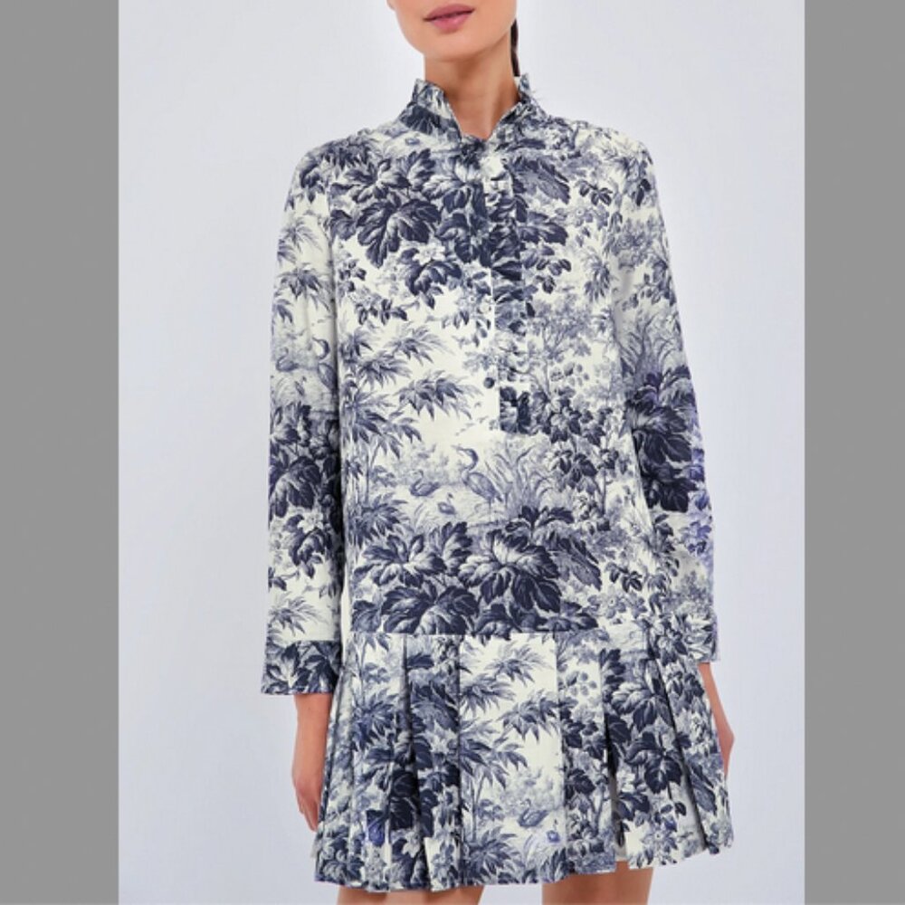Navy Blue Toile Tate Dress Tuckernuck NWOT size S